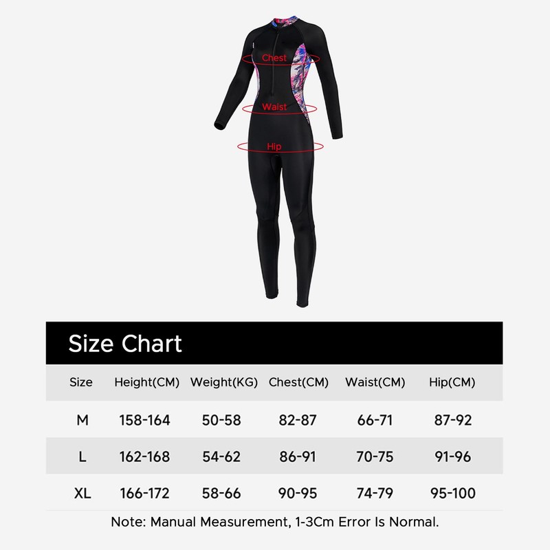 Aomiun Costume da bagno da donna a maniche lunghe, protezione