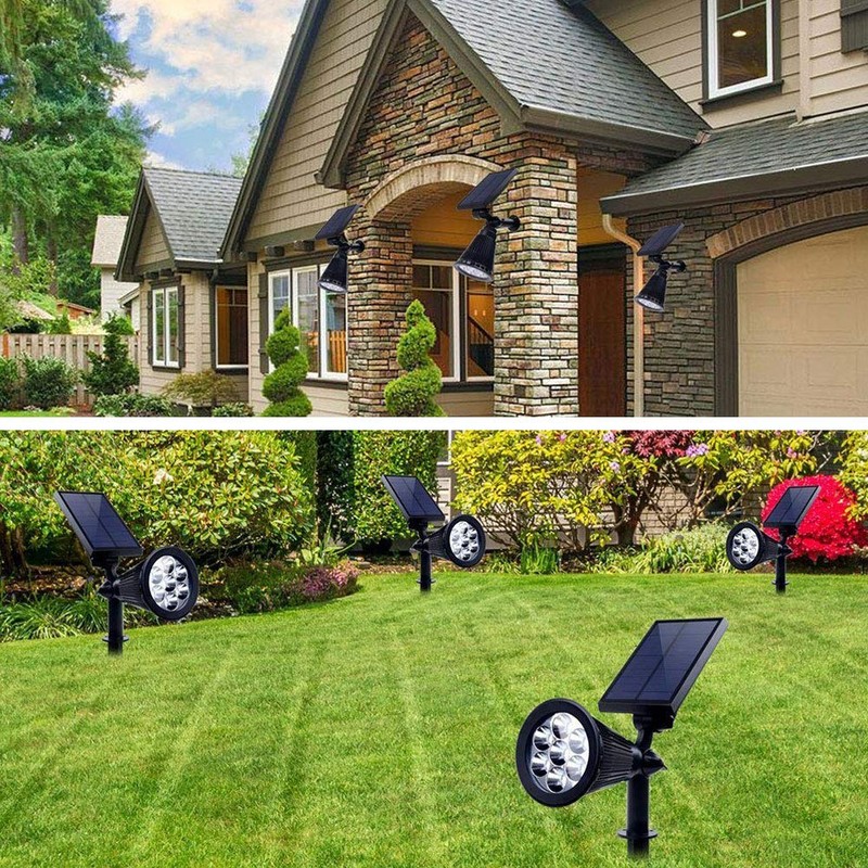 Solar Spot Lights Outdoor Waterproof Solar Powered Spotlight Landscape Lighting