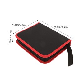 Operitacx Small Tool Bag Zipper Oxford Cloth Large Capacity for 55pcs Bits Easy to Carry