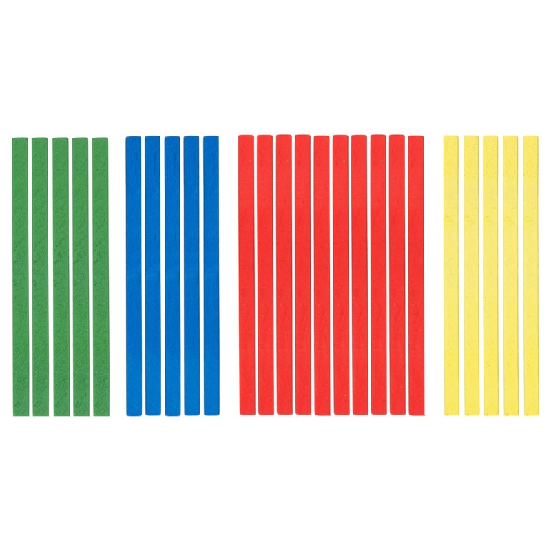 Idena 20101 Wooden Counting Sticks, Pack of 25, Assorted Colours,