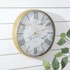 mDesign Modern Stylish Wall Clock for The Office, Bedroom, Kitchen,