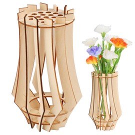 Vase for Bouquet, Flower Vase, Flower Stand, Wooden Puzzle Flower Vase for Roses, Flower Vase for Flowers, Building Kit, Stand for Roses, Cherry Blossoms, Sunflowers, Tulips, Daffodils, Lotus