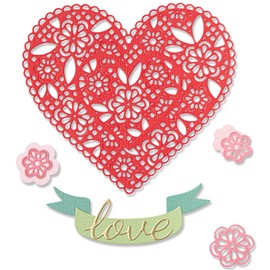 Sizzix Thinlits Die Set 10PK Doily Heart by Jennifer Ogborn | 666017 | Chapter 4 2022