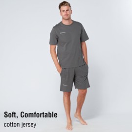 The Essentials Wardrobe Mens TEW Shorty Pyjamas - Dark Grey - Large
