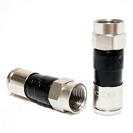 10 Pieces RG6 BELDEN PPC EX6XLPLUS Signal Tight Compression Drop Connectors Nickel-Plated Brass Construction 21mm Stroke Length