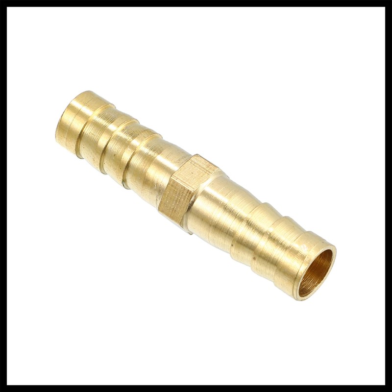 Hihaha 1 Set 8mm Copper Hose Barb Fitting Connector with