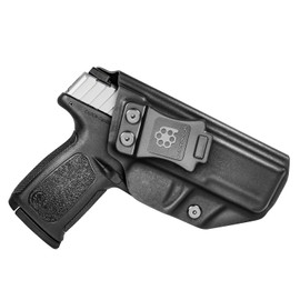 Amberide IWB KYDEX Holster Fit: S&W SD9 VE & SD40 VE Pistol | Inside Waistband | Adjustable Cant | US KYDEX Made (Black, Left Hand Draw (IWB))