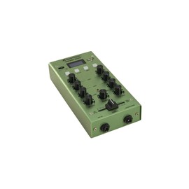 OMNITRONIC GNOME-202P Mini Mixer Green | 2-Channel DJ Mixer with Bluetooth and MP3 Player in Miniature Format | Adjustable Microphone Input/Headphone Output via 6.3 mm Jack