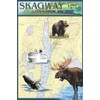 Skagway, Alaska, Nautical Chart (Absorbent Ceramic Coaster, Single, Cork Back,