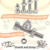 huruirui Nut and Bolts Set M3 M4 M5 M6 304
