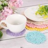 uxcell Crochet Doilies, 4Pcs 4" - Cotton Woven Fabric Coasters,