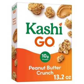Generic.Kashigo.Cold Breakfast Cereal - Vegan Protein - Fiber Cereal - Peanut Butter Crunch - 13.2 Oz Box - Pack of 3