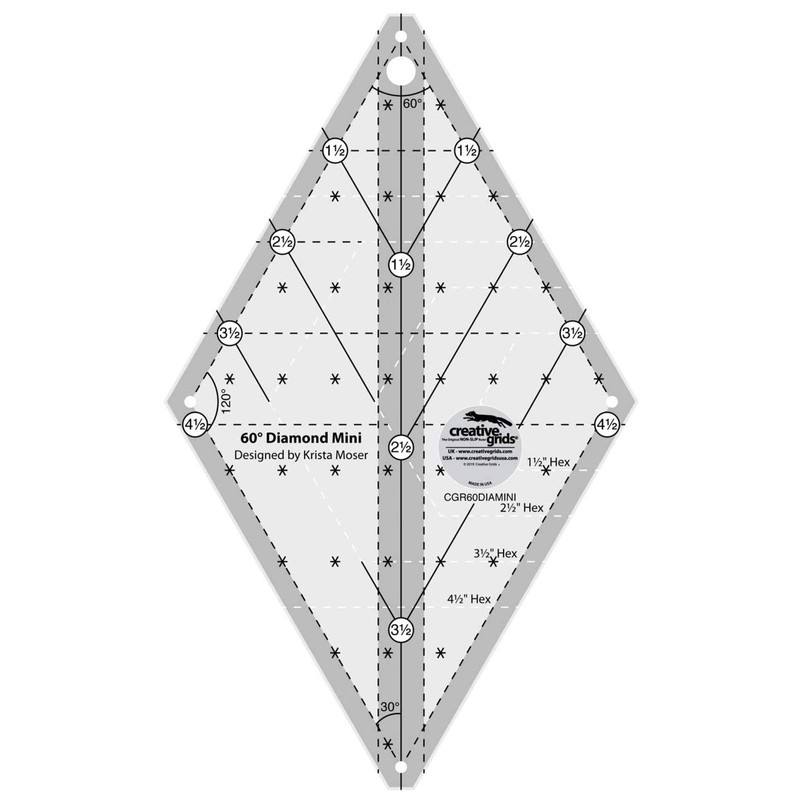 Creative Grids 60 Degree Mini Diamond Ruler – CGR60DIAMINI –
