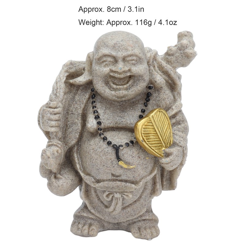 Buddha Statue Resin Mini 8cm Maitreya Laughing Buddha Figurine for