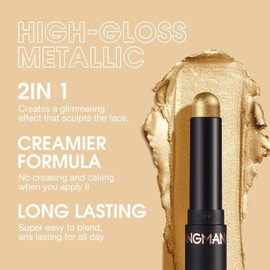 Sombra De Ojos En Barra, Iluminadores Maquillaje Lápiz De Sombra De Ojos, Glitter Para Ojos Sombra De Ojos En Crema Kit De Maquillaje Seductores, Altamente Pigmentados (B)