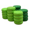 26 Green and Lime Green Crokinole Discs - Full Set