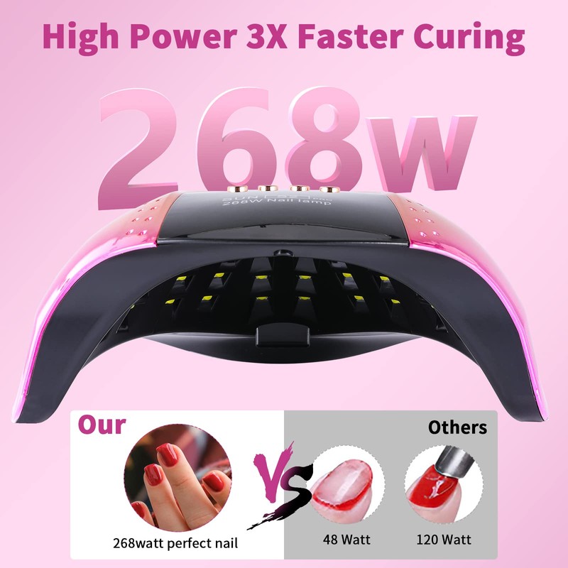 268 W UV LED Nail Lamp for Gel Polish with