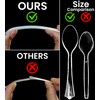 Lonezo [50 Count] Clear Plastic Spoons Clear Spoons Plastic Disposable