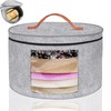 Rierousy Hat Box Round Foldable Hat Storage Boxes Fabric with