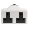 Pro Elec 0139-W Rubberised 2-Way Extension Socket, 13A, White