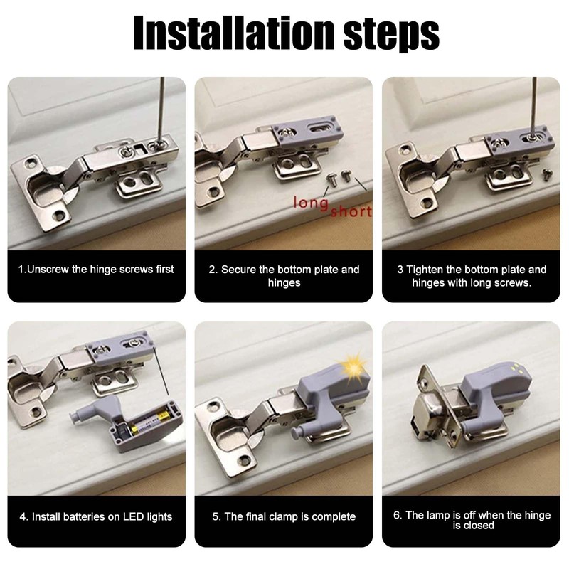 Pack of 15 Hinge LED Light, Hinge LED Sensor Light,