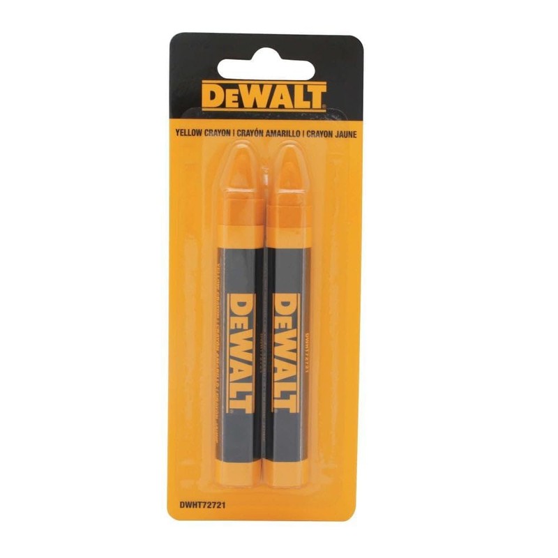 DEWALT DWHT72721 Yellow Lumber Marking Crayon 2 pack