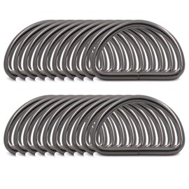 BIKICOCO Metal D-Rings Buckle, 1-1/2 Inch Non-Welded for Webbing Sewing DIY - Gunmetal - Pack of 20