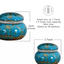kulusion Small Urns For Human Ashes 1.7 Mini Urns For Adult Male Female & Pet Keepsake
