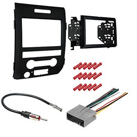 CACHÉ KIT6742 Bundle with Car Stereo Installation Kit for 2013 – 2014 Ford F150 – in Dash Mounting Kit, Antenna, Harness for Double Din Radio Receivers (4 Item)
