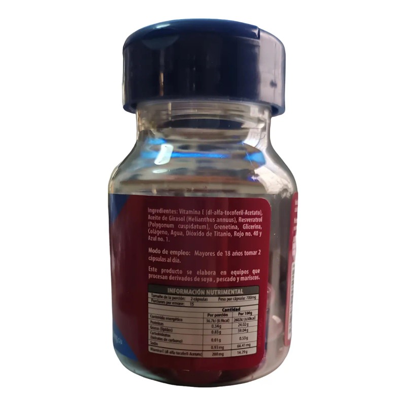 Resveratrol Con Vitamina E Y Colageno Suplemento 2 Pack