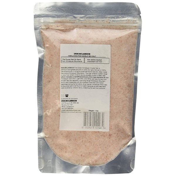 Saltwonders Kosher Pure Natural Unprocessed Himalayan Edible Pink Cooking Salt Fine Grain (1 Pounds Fine Grain)