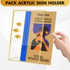 Pack of 6 Acrylic Sign Holders, 5 x 7 Inch