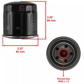 Caltric 2 Pack Oil Filter for Kawasaki KAF540 Mule 2010 2020 2030 ZX636 Ninja ZX-6R ABS