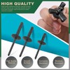 Keadic 75Pcs 3 Sizes 3/16" Black Aluminum Blind Rivets Assortment