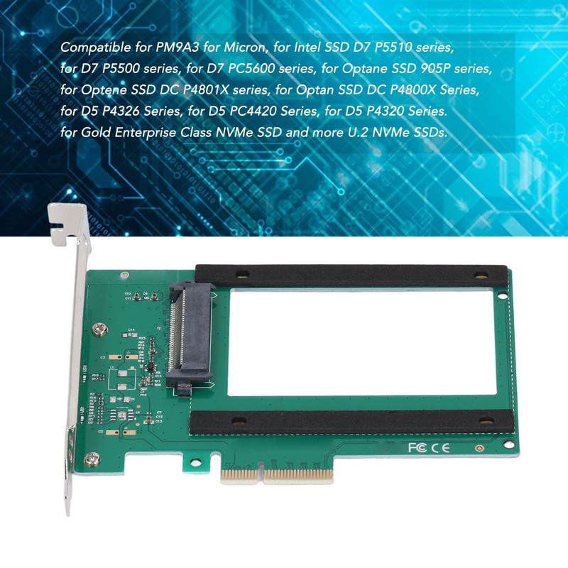 PCIE3.0 to U.2 Nvme PCIe SSD Adapter Card Plug and