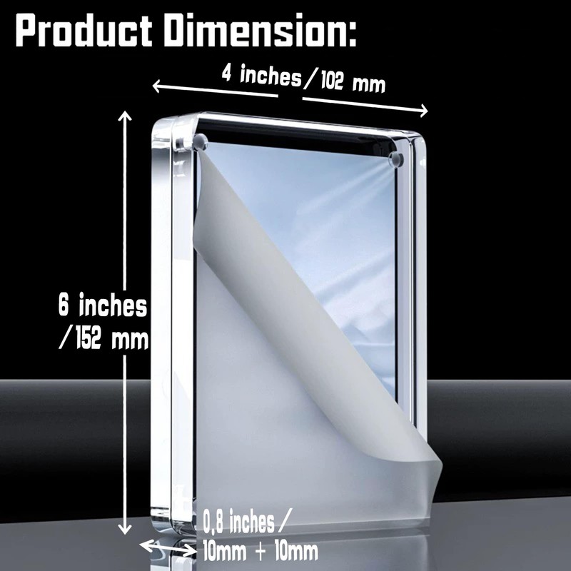 EKINIYAR 4x6 Acrylic Picture Frames, 20% Thicker Block, Clear Picture