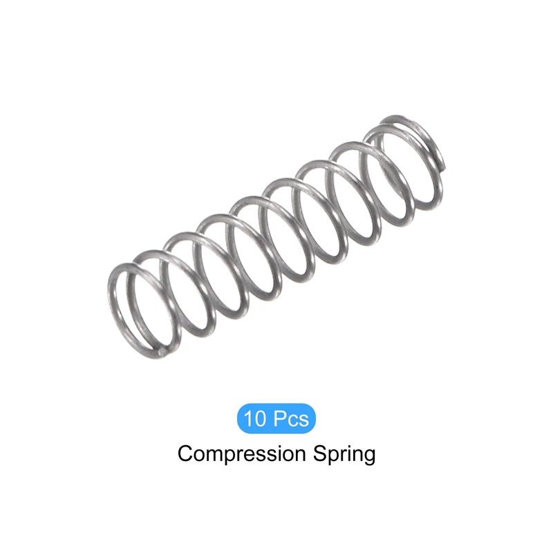 METALLIXITY Compression Spring 0.3x3mm OD 10mm Free Height 10pcs 304