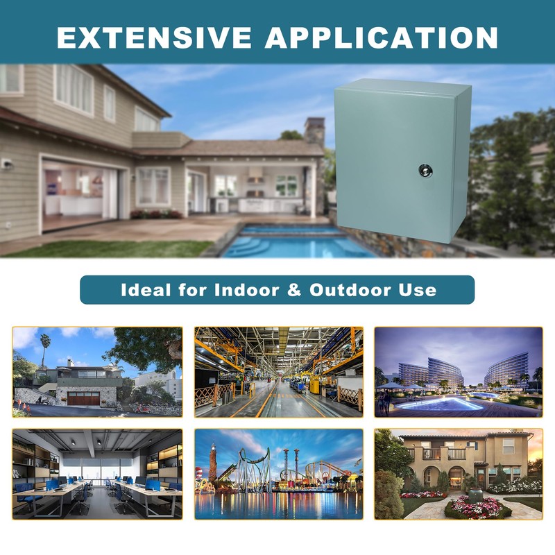 Waterproof Electrical Enclosure 16 x 16 x 6'', Outdoor Electrical