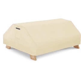 YHINGG Picnic Table Cover Waterproof 70/72 Inch 600D Oxford Outdoor Table Cover with Bench Covers for Winter DustProof Heavy Duty (Beige, 6FT-70/72inch)