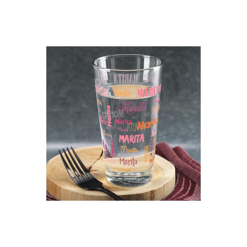 Herz & Heim® Drinking Glass with Name in Various Fonts