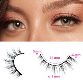Azenlo False Eyelashes 48 Pairs Faux Mink Lashes 14mm Wispy Lashes 3D Fluffy Cat Eye Lashes Pack Bulk Wholesale Strip Lashes(style 48-038)