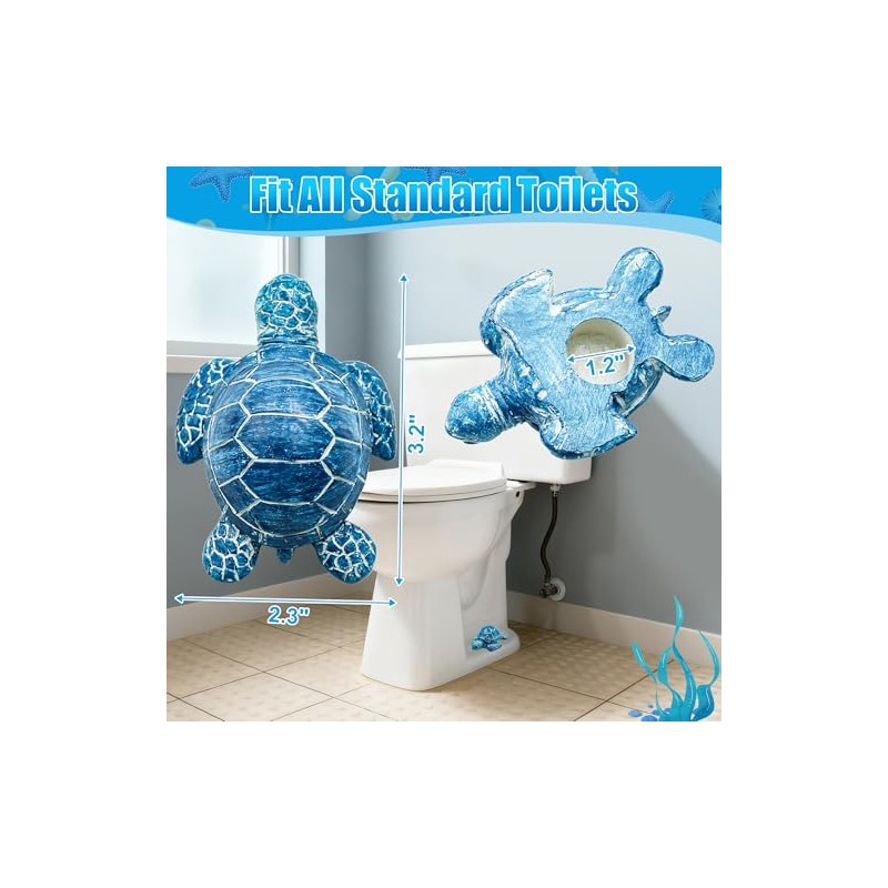 2 Pcs Toilet Bolt Covers Decorative, Sea Turtles Toilet Bolt