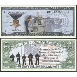 Us Navy Mission Million Dollar Bill Lot of 2 Bills
