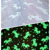 Morecash Glow in The Dark Blanket,Unicorn Blanket for Girls/Kids Age