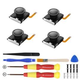 Bronal Switch Joycon Joystick Replacement, [No Drifting] Hall Effect Joystick for Switch/Switch OLED/Switch Lite, Left/Right Switch Joycon Controller with Repair Tool Kit, Thumbstick Caps [4 Pack]
