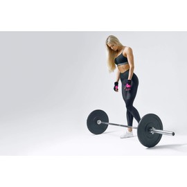 BLACKROX Fitness Gloves Genuine Leather Men & Women V3 Boston Strength Sports Wrist Protection Training Gloves Gym Gloves Bodybuilding Gym Gloves Weight Training (Pink, S)