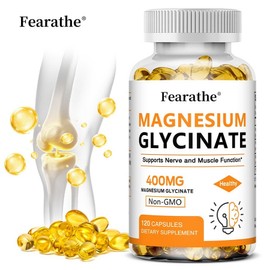 Magnesium Glycine 400mg mineral supplement, suitable for both men and women, natural sleep support and muscle recovery, high absorption rate, 2 units, 120 servings / 마그네슘 글리신 400mg 미네랄 보충제로 남녀 모두에게 적합하며 자연적인 수면지원과 근육회복 높은 흡수율, 2개, 120회분