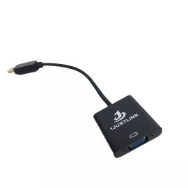 1JustLink: for Dell, HP, Lenovo VGA to DisplayPort D-Port Monitor Adapter for Laptop and PC fits Dell Lenovo HP