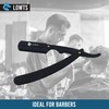 Lowts Professional Barber Straight Edge Razor, 100% Stainless Steel, Black