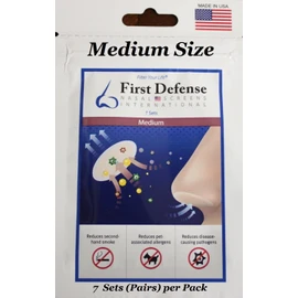 First Defense Nasal Screens - Pick-A-Size and Quantity Packs (1-Pack, Medium)